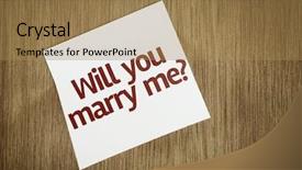  Presentation with note - Audience pleasing presentation consisting of will you marry me on paper note on texture background backdrop and a coral colored foreground
