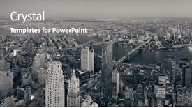  Presentation with new york city - Audience pleasing PPT layouts consisting of williamsburg - manhattan downtown sunset rooftop panorama backdrop and a gray colored foreground