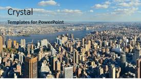  Presentation with new york city - Colorful slide deck enhanced with williamsburg - new york city manhattan east backdrop and a light blue colored foreground