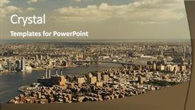  Presentation with taxi cabs new york city - Cool new slides with williamsburg - new york city rooftop view backdrop and a mint green colored foreground