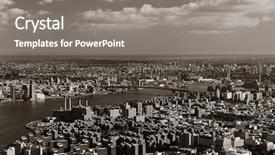  Presentation with new york city - PPT theme enhanced with williamsburg - new york city rooftop view background and a  colored foreground