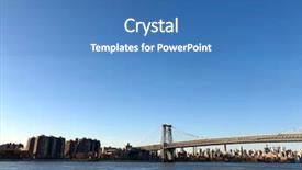  Presentation with brooklyn bridge - Cool new presentation theme with williamsburg bridge spanning the east backdrop and a teal colored foreground