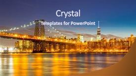  Presentation with new york - Slides consisting of williamsburg bridge with new york background and a ocean colored foreground