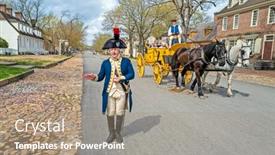  Presentation with virginia - Theme having williamsburg-virginia-usa-31st-march background and a coral colored foreground