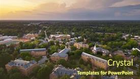  Presentation with virginia - Presentation theme enhanced with williamsburg-virginia-usa-downtown background and a tawny brown colored foreground