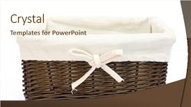  Presentation with empty - Amazing presentation theme having willow pattern - empty basket on a white backdrop and a cream colored foreground