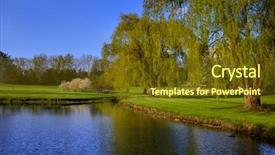  Presentation with willow tree - PPT layouts having willow tree - scenic landscape background and a  colored foreground