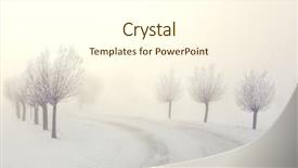  Presentation with willow tree - PPT theme with willow tree - winter landscape background and a cream colored foreground