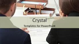  Presentation with notary - PPT theme enhanced with wills - young couple with notary background and a mint green colored foreground