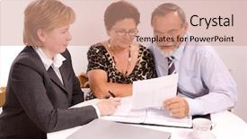  Presentation with planner - Presentation having wills estate planning - mature couple talking to financial background and a coral colored foreground