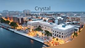  Presentation with north carolina - PPT theme with wilmington-north-carolina-usa-aerial background and a light blue colored foreground