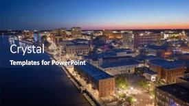  Presentation with north carolina - Presentation design enhanced with wilmington-north-carolina-usa-aerial background and a navy blue colored foreground