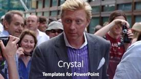  Presentation with champion - Presentation theme enhanced with concept with text sale 90 percent instant discount with man climbing and clipping path background and a yellow colored foreground