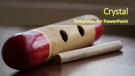  Presentation with musical instrument - Presentation theme with wimdow - close up of musical instrument background and a  colored foreground