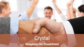  Presentation with shaking hands - Amazing theme having partner win - business and office concept backdrop and a red colored foreground