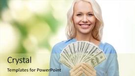  Presentation with people - PPT layouts consisting of sales win - finances and people concept background and a blonde colored foreground