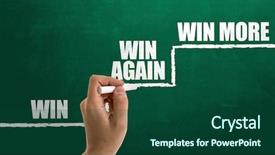  Presentation with win win - Beautiful slides featuring win - win again - win more backdrop and a forest green colored foreground