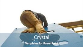  Presentation with brave - Cool new PPT layouts with win concept boy climbs to the top brave little boy accept the challenge on the top backdrop and a teal colored foreground