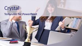  Presentation with prize - Theme with win excting prizes - concept of teamwork with prize background and a sky blue colored foreground