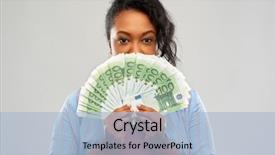  Presentation with wealth people problem - Beautiful presentation theme featuring win excting prizes - people finances and wealth concept backdrop and a light blue colored foreground