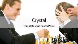  Presentation with chess - Audience pleasing slides consisting of win lose - image of businessmen playing backdrop and a white colored foreground