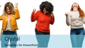  Presentation with cool - Amazing slide deck having win lottery - group of cool people woman backdrop and a light blue colored foreground