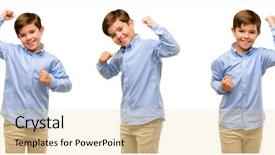  Presentation with child eye - Presentation enhanced with win lottery - handsome toddler child with green background and a lemonade colored foreground