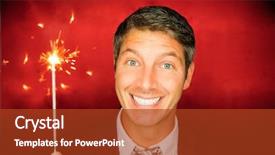  Presentation with happy new year - Theme with win lottery - happy new year celebrating man background and a tawny brown colored foreground