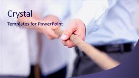  Presentation with win win - Slide set enhanced with win war - concept image of business team background and a sky blue colored foreground