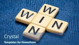  Presentation with win win - Slide deck consisting of win-win-crossword-in-ivory background and a ocean colored foreground