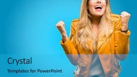  Presentation with happy birthday 70 - Cool new PPT layouts with win win model - beautiful young woman happy backdrop and a  colored foreground