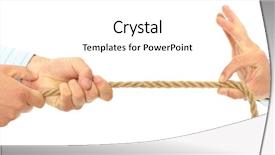  Presentation with negotiating - Theme enhanced with win win negotiating - businessman pulling on a piece background and a white colored foreground