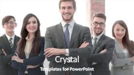  Presentation with negotiating - Slide set having win win negotiating - group of business people background and a dark gray colored foreground