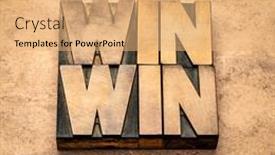  Presentation with conflict resolution - Audience pleasing presentation consisting of win-win-negotiation-or-conflict backdrop and a coral colored foreground