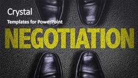  Presentation with negotiation - Cool new PPT theme with win win situation - top view of business shoes backdrop and a dark gray colored foreground