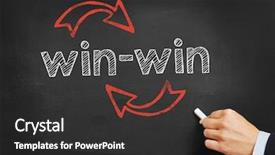  Presentation with win win - Slides consisting of win-win situation concept background and a dark gray colored foreground