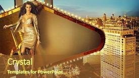  Presentation with woman stuck in ladder - Colorful presentation enhanced with win win strategy - beautiful woman standing backdrop and a  colored foreground