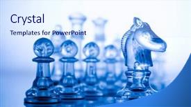  Presentation with blue chess - Presentation design consisting of win win strategy - blue transparent chess background and a  colored foreground