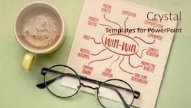  Presentation with win - PPT layouts enhanced with win-win-strategy-infographics background and a lemonade colored foreground