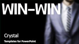  Presentation with win - Slides having win-win written background and a black colored foreground