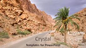  Presentation with storm - Cool new presentation theme with wind and storm coming in wild todra desert valley morocco backdrop and a coral colored foreground