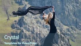  Presentation with black woman at gas station - Colorful presentation design enhanced with wind blowing - youn woman wearing black dress backdrop and a  colored foreground