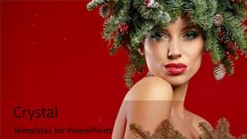  Presentation with beauty and fashion - Audience pleasing presentation consisting of wind blowing trees - beauty fashion model girl backdrop and a black colored foreground