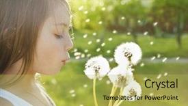  Presentation with watercolor summer floral - Beautiful slides featuring wind blowing trees - summer wishes backdrop and a yellow colored foreground