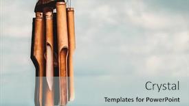  Presentation with bamboo - Slide set featuring wind-chimes-bamboo-wind-bells background and a light gray colored foreground
