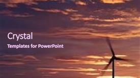  Presentation with harvesting energy - Presentation enhanced with wind-energy-harvesting-wind-mills background and a tawny brown colored foreground