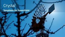  Presentation with agricultural - Slides having wind-farm-for-agricultural-activities background and a  colored foreground