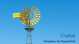  Presentation with agricultural - Slide set with wind-farm-for-agricultural-activities background and a  colored foreground