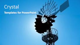  Presentation with agricultural - PPT layouts with wind-farm-for-agricultural-activities background and a  colored foreground