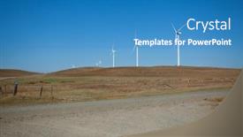  Presentation with farm - Cool new presentation with wind farm in rolling foothills backdrop and a teal colored foreground